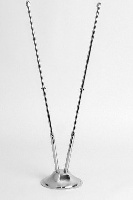 Флагшток настольный стальной хромированный, 2 штока