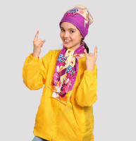 Шарф флисовый однослойный детский 10х100 см, с полной запечаткой