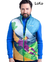 Жилет Портер Лайт со стежкой унисекс, с полной запечаткой