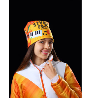 Шапка Лав флисовая однослойная взрослая, с полной запечаткой