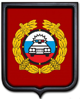 Герб ГИБДД РФ 35х43 см, печатный, рамка темное дерево