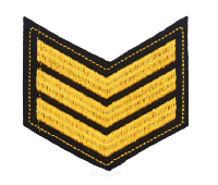 Шеврон по годам службы (годовка) 3 года службы (выслуги лет), 7,5х7 см