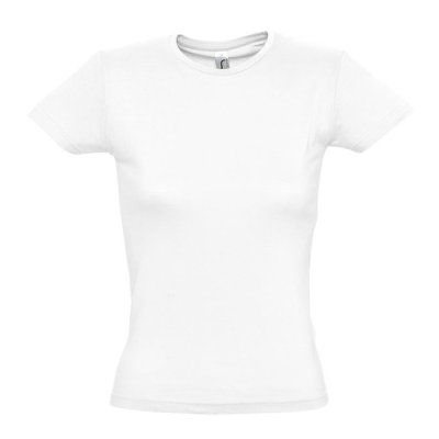 Футболка женская MISS, белый, S, 100% хлопок, 150 г/м2